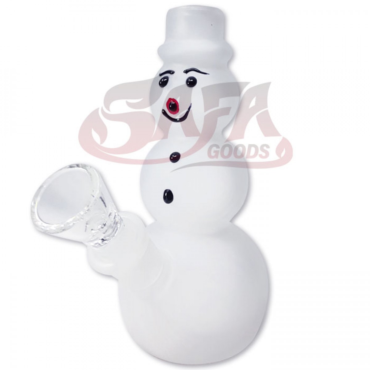 7 Inch Glass Water Pipes - Snowman [4mm Thick]